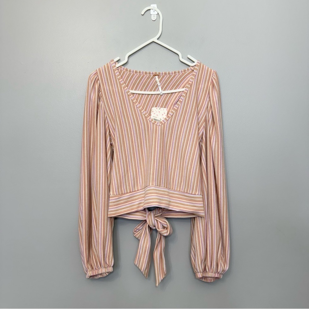 FREE PEOPLE Orchid Rain Autumn Nights Back Wrap Top size Small NEW with TAG - Picture 5 of 15